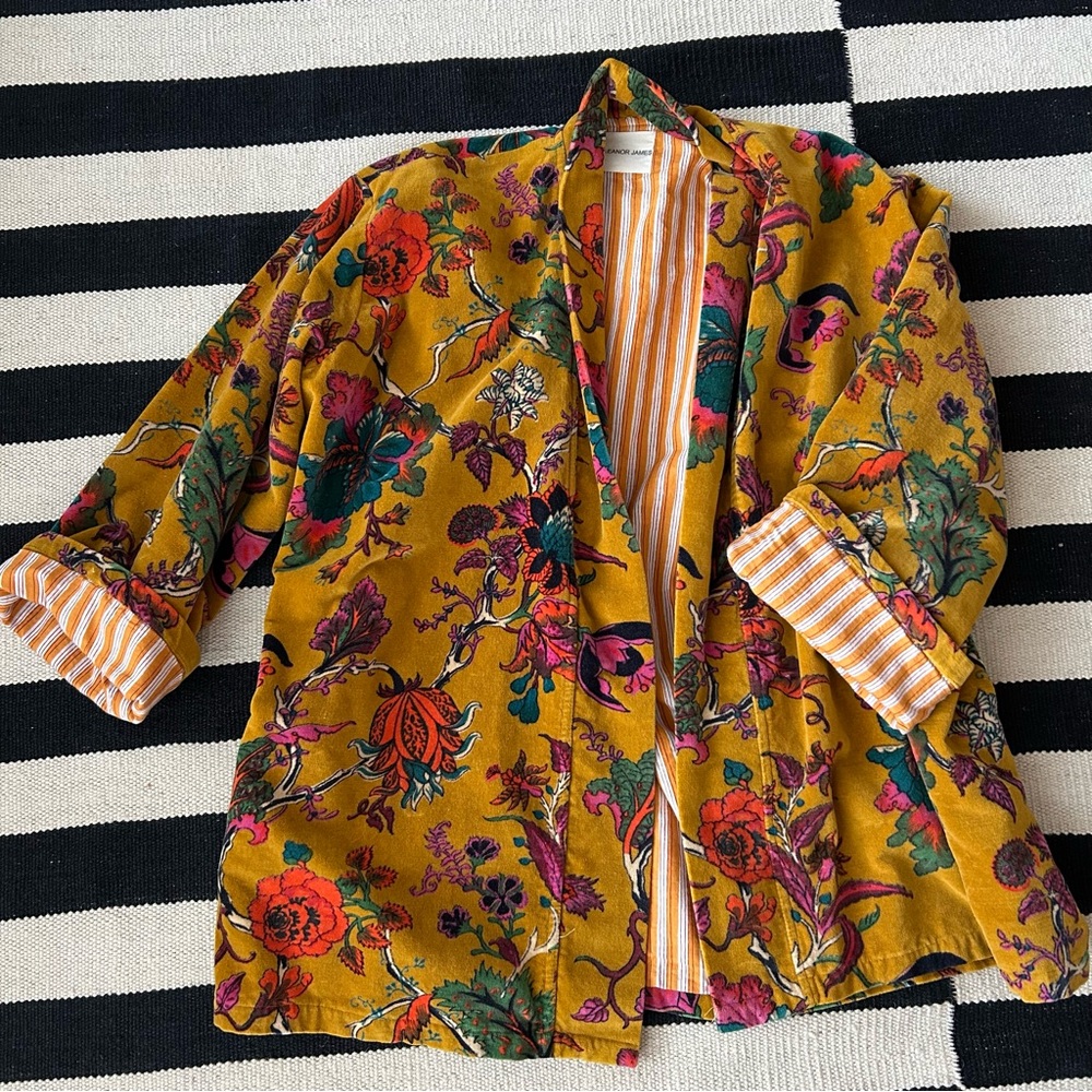 Velvet - lined chore coat